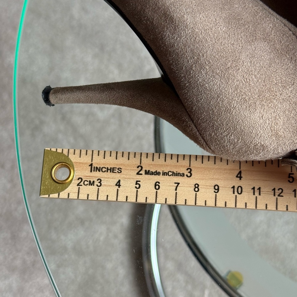 Nine West Suede Ankle Boots 7.5 beige/grey ( Greige). Slouchy style with buckle. - Picture 3 of 5